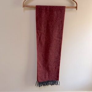 Elegant Red Scarf with Fringe